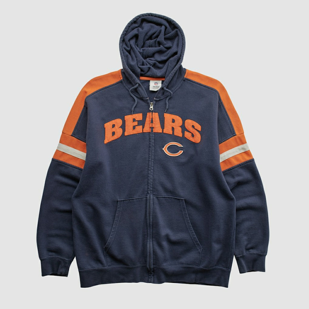 Chicago Bears NFL 2010s Hooded Full Zip Sweatshirt - Navy Vintage - Fanatics