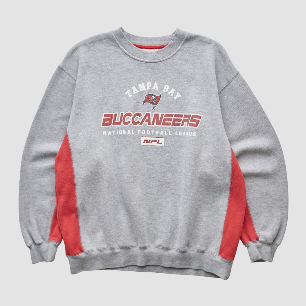 Tampa Bay Buccaneers NFL 2000s Pullover Sweatshirt - Heather Gray Vintage - Fanatics