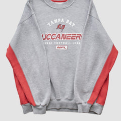 Tampa Bay Buccaneers NFL 2000s Pullover Sweatshirt - Heather Gray Vintage - Fanatics
