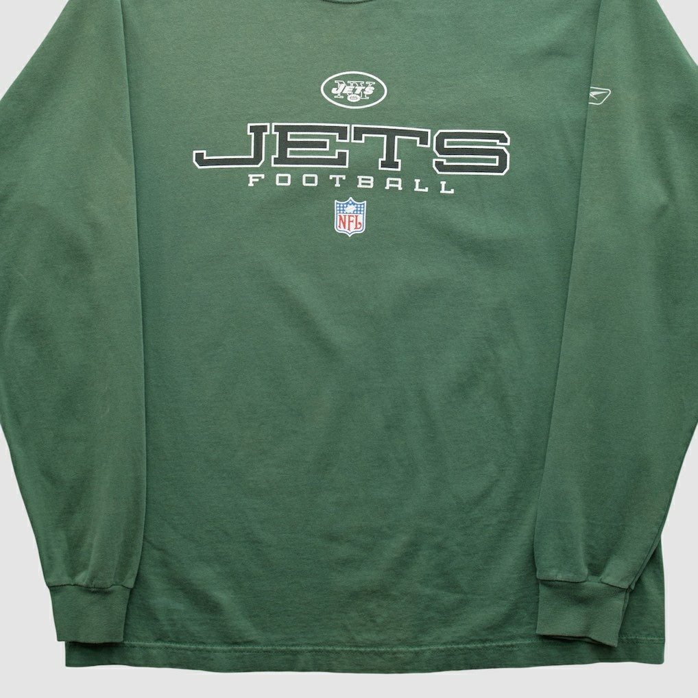 New York Jets Reebok 2000s Long Sleeve T-shirt - Green Vintage - Fanatics