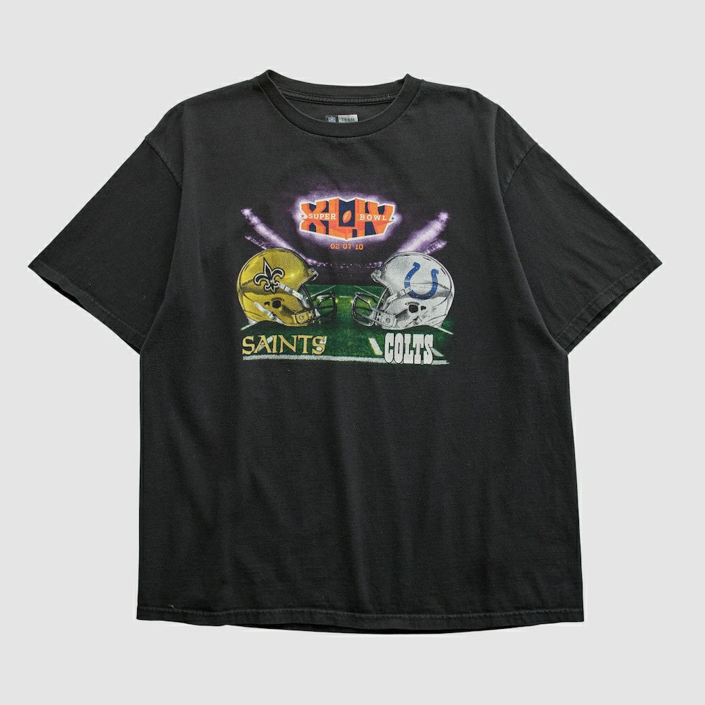 Super Bowl XLIV NFL 2010 T-shirt - Black Vintage - Fanatics