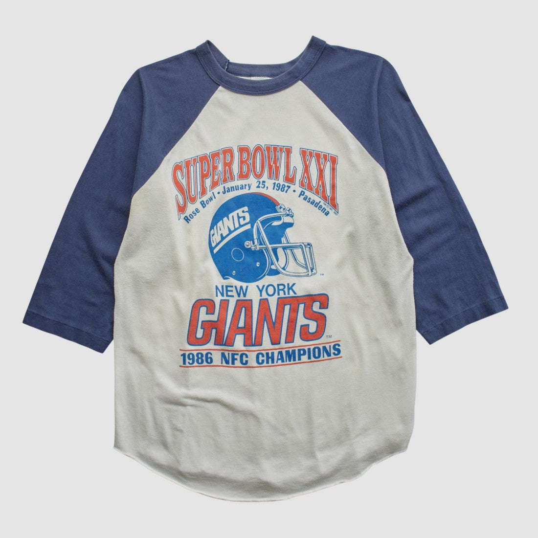 Super Bowl XXI Trench 1986 T-shirt - White Vintage - Fanatics