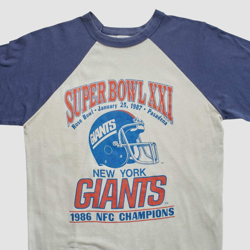 Super Bowl XXI Trench 1986 T-shirt - White Vintage - Fanatics