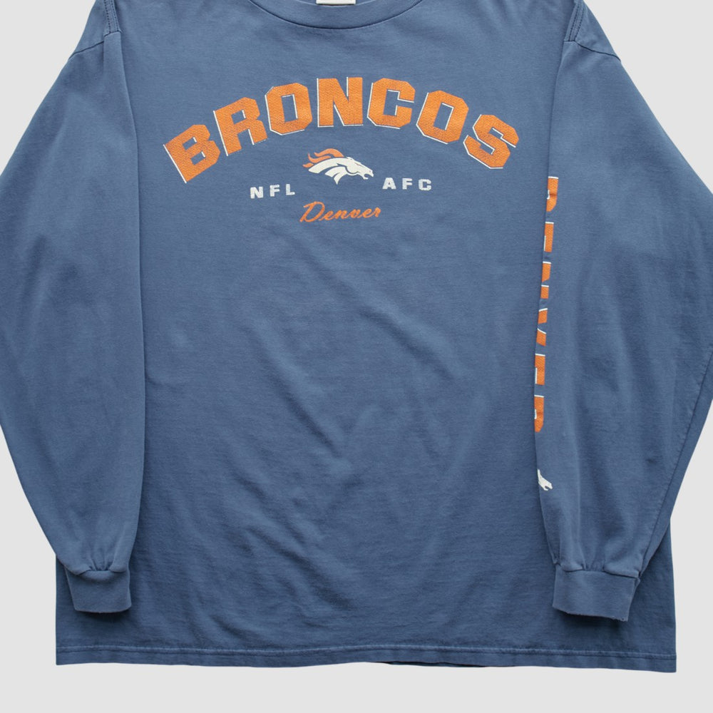 Denver Broncos NFL 2000s Long Sleeve T-shirt - Blue Vintage - Fanatics