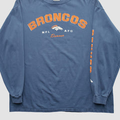 Denver Broncos NFL 2000s Long Sleeve T-shirt - Blue Vintage - Fanatics