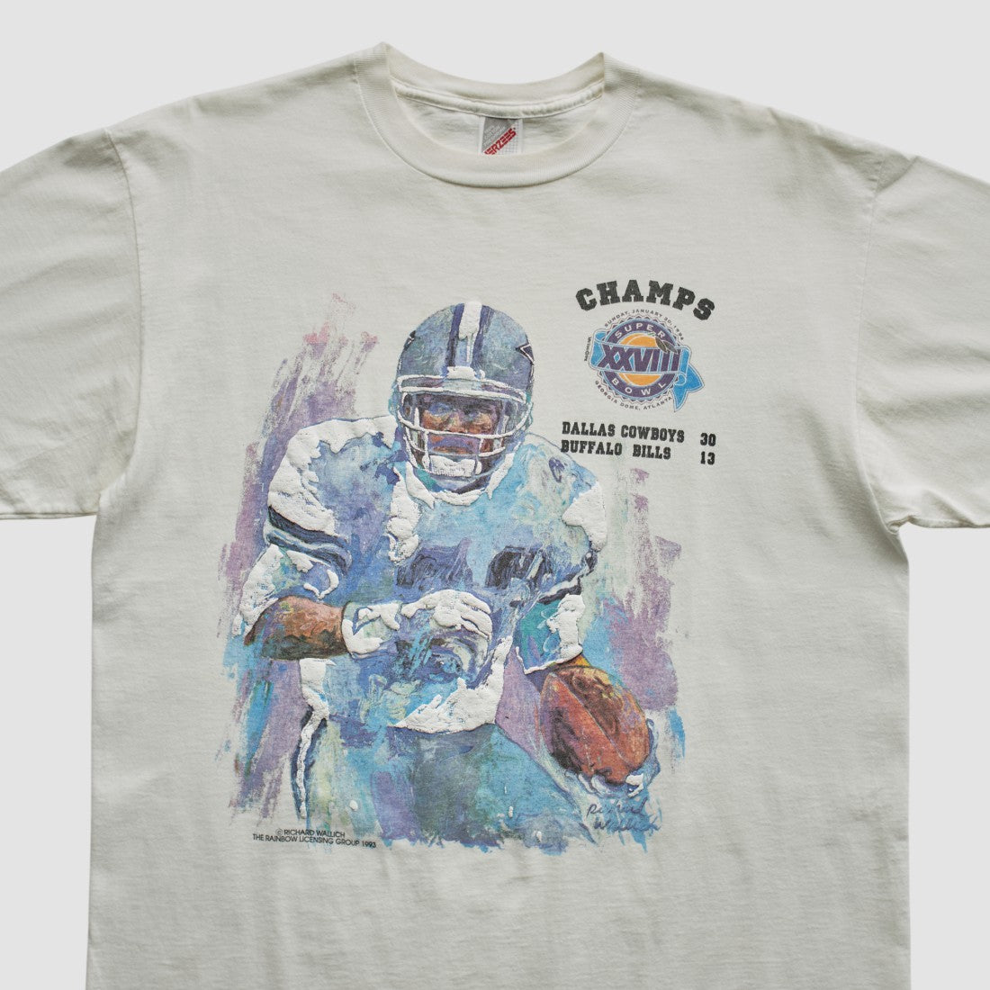 Dallas Cowboys Jerzees 1993 T-shirt - White Vintage - Fanatics