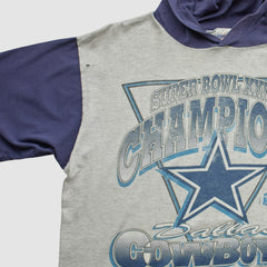 Super Bowl XXVIII Mendez Sportswear 1994 Hooded T-shirt - Heather Gray Vintage - Fanatics