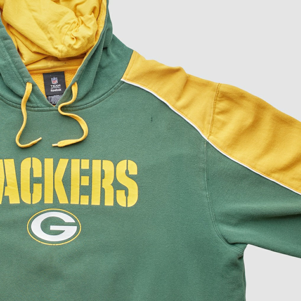 Green Bay Packers Reebok 2010s Hooded Pullover Sweatshirt - Green Vintage - Fanatics