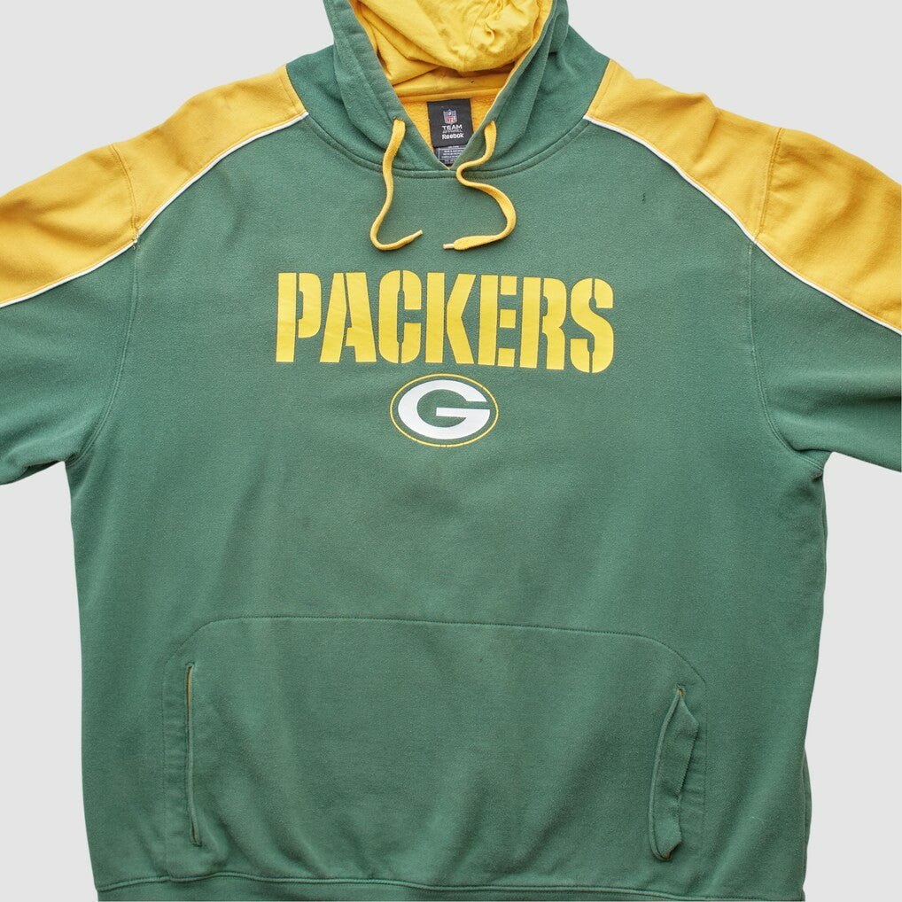 Green Bay Packers Reebok 2010s Hooded Pullover Sweatshirt - Green Vintage - Fanatics