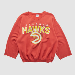 Vintage Atlanta Hawks Hanes 90s Pullover Sweatshirt Red