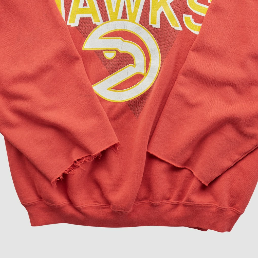 Vintage Atlanta Hawks Hanes 90s Pullover Sweatshirt Red