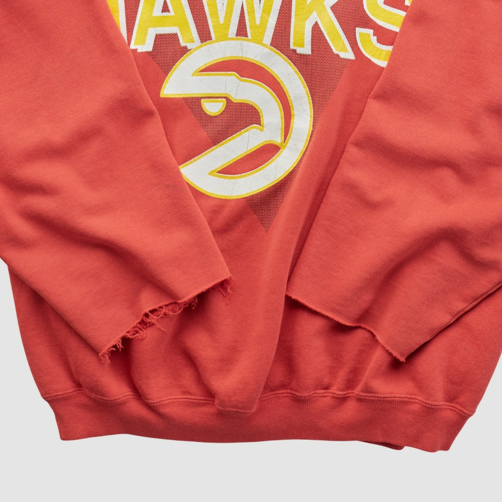 Vintage Atlanta Hawks Hanes 90s Pullover Sweatshirt Red