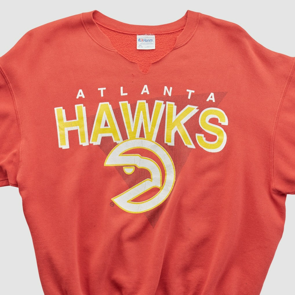 Vintage Atlanta Hawks Hanes 90s Pullover Sweatshirt Red