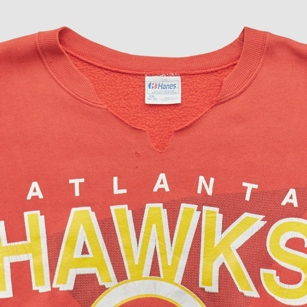 Vintage Atlanta Hawks Hanes 90s Pullover Sweatshirt Red