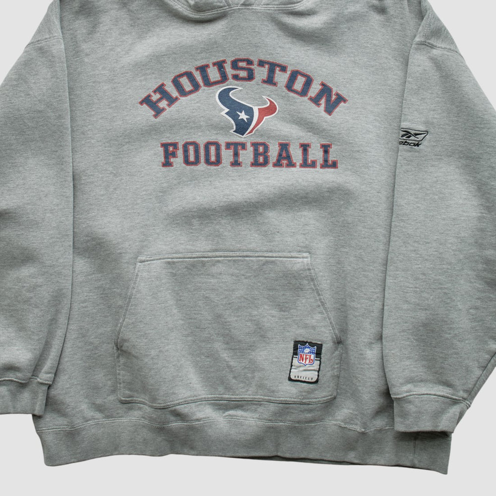 Houston Texans NFL 2000s Hooded Pullover Sweatshirt - Heather Gray Vintage - Fanatics