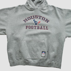 Houston Texans NFL 2000s Hooded Pullover Sweatshirt - Heather Gray Vintage - Fanatics