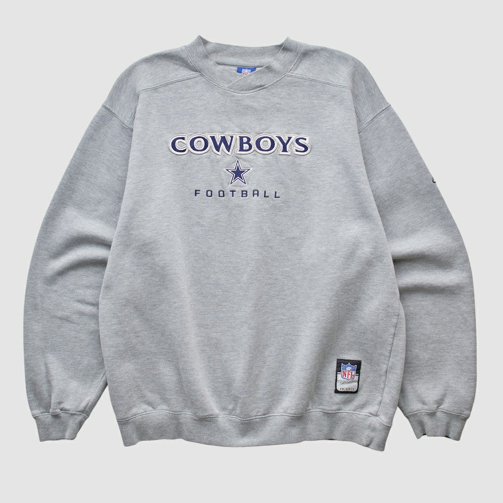 Dallas Cowboys Reebok 2000s Pullover Sweatshirt - Heather Gray Vintage - Fanatics