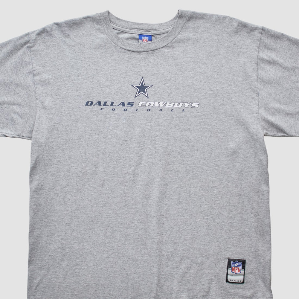 Dallas Cowboys Reebok 2000s T-shirt - Heather Gray Vintage - Fanatics