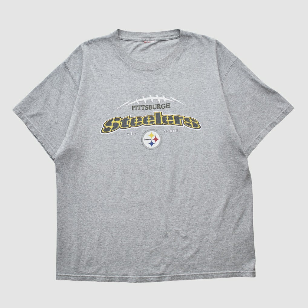 Pittsburgh Steelers 2000s T-shirt - Heather Gray Vintage - Fanatics