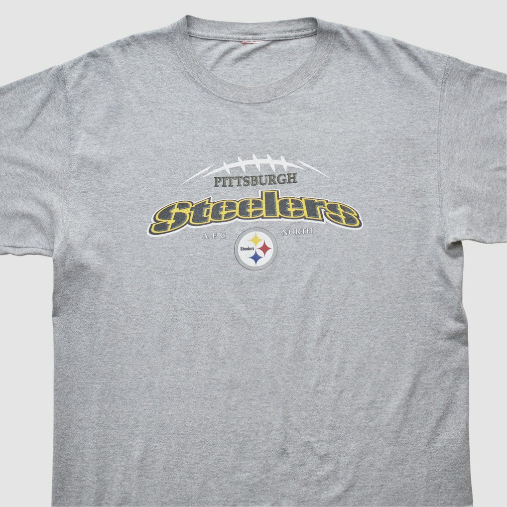 Pittsburgh Steelers 2000s T-shirt - Heather Gray Vintage - Fanatics