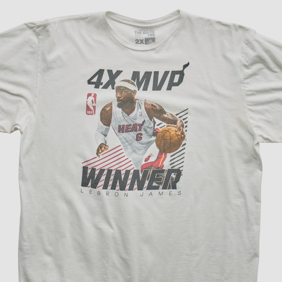 Adidas Lebron James 2010s T-shirt White Vintage