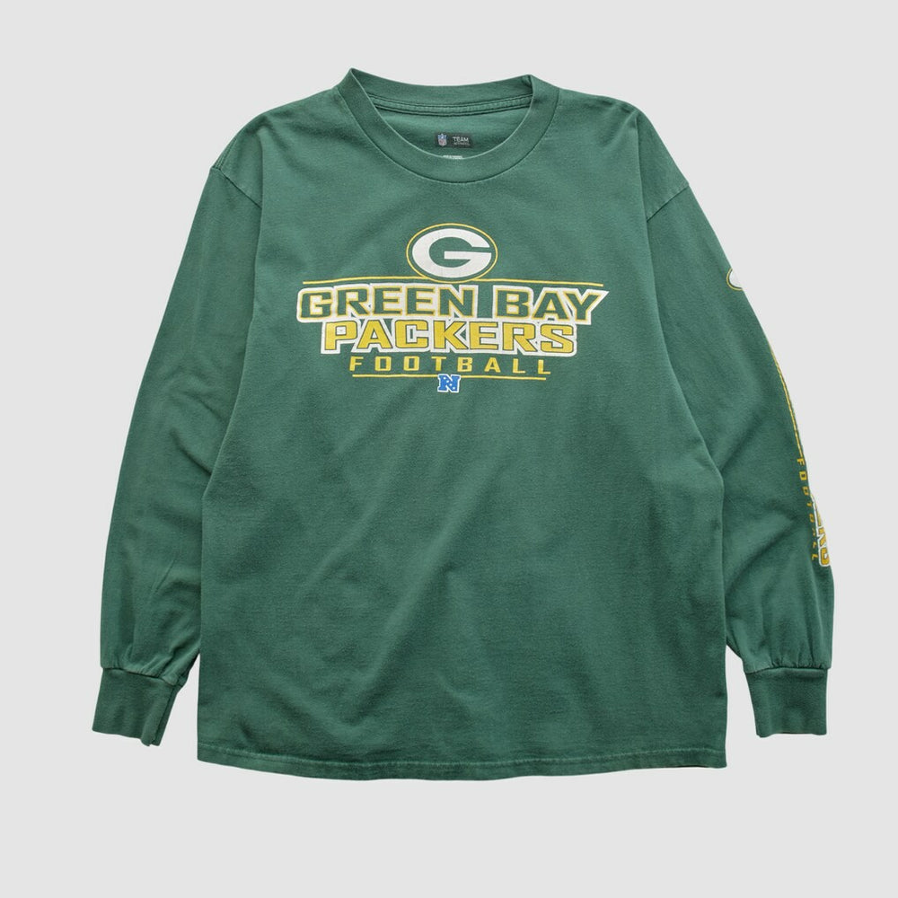 Green Bay Packers NFL 2000s Long Sleeve T-shirt - Green Vintage - Fanatics