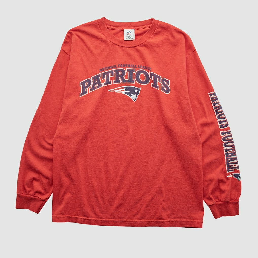 New England Patriots NFL 2010s Long Sleeve T-shirt - Red Vintage - Fanatics