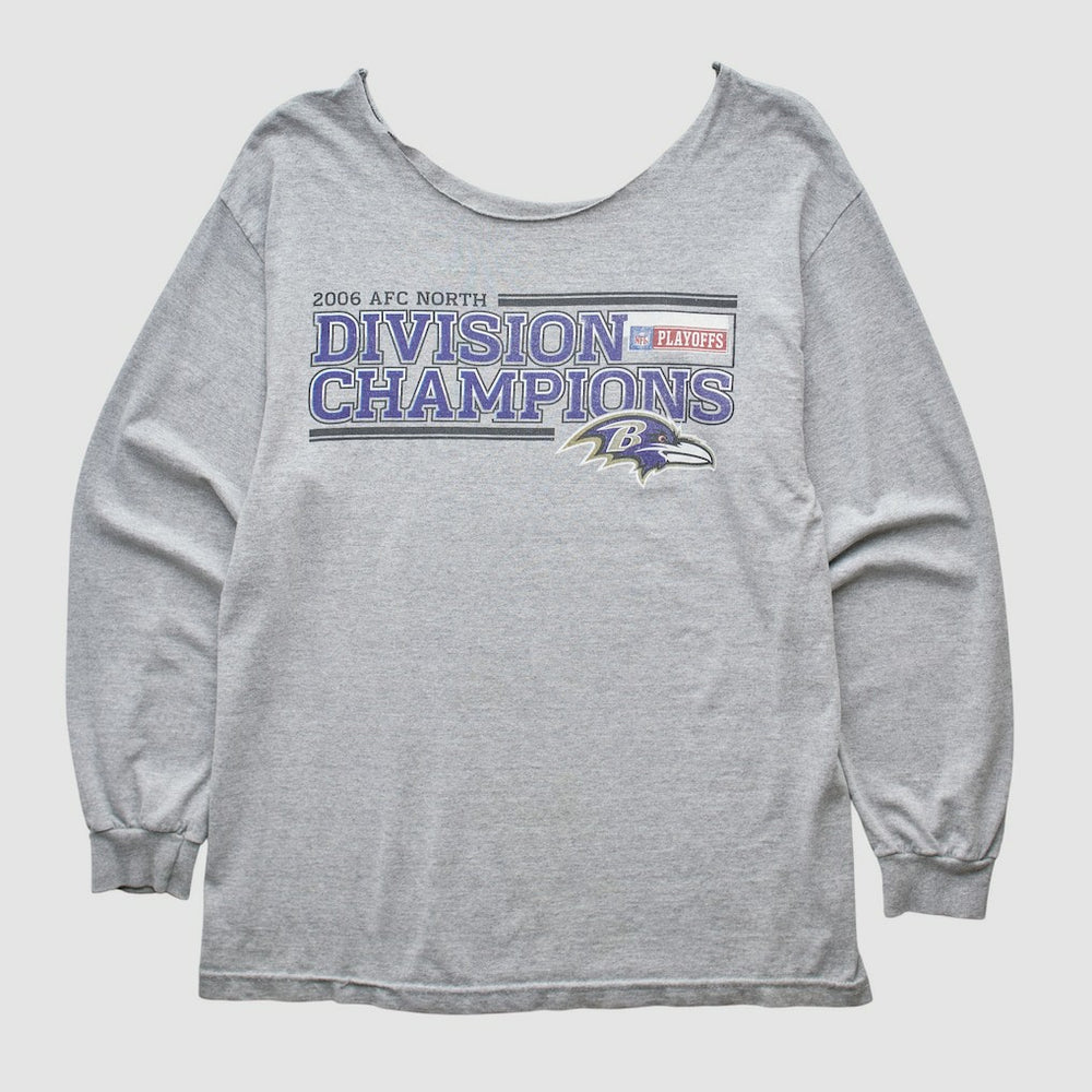 Baltimore Ravens 2006 Long Sleeve T-shirt - Heather Gray Vintage - Fanatics