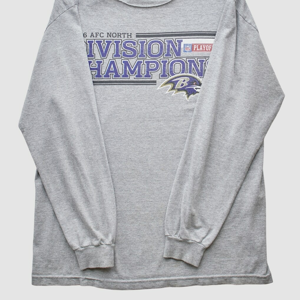 Baltimore Ravens 2006 Long Sleeve T-shirt - Heather Gray Vintage - Fanatics