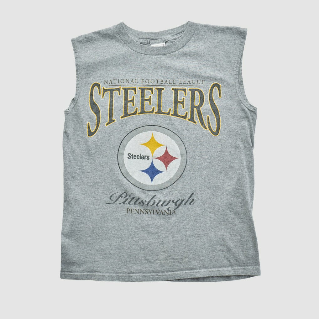 Pittsburgh Steelers 2000s Tank - Heather Gray Vintage - Fanatics