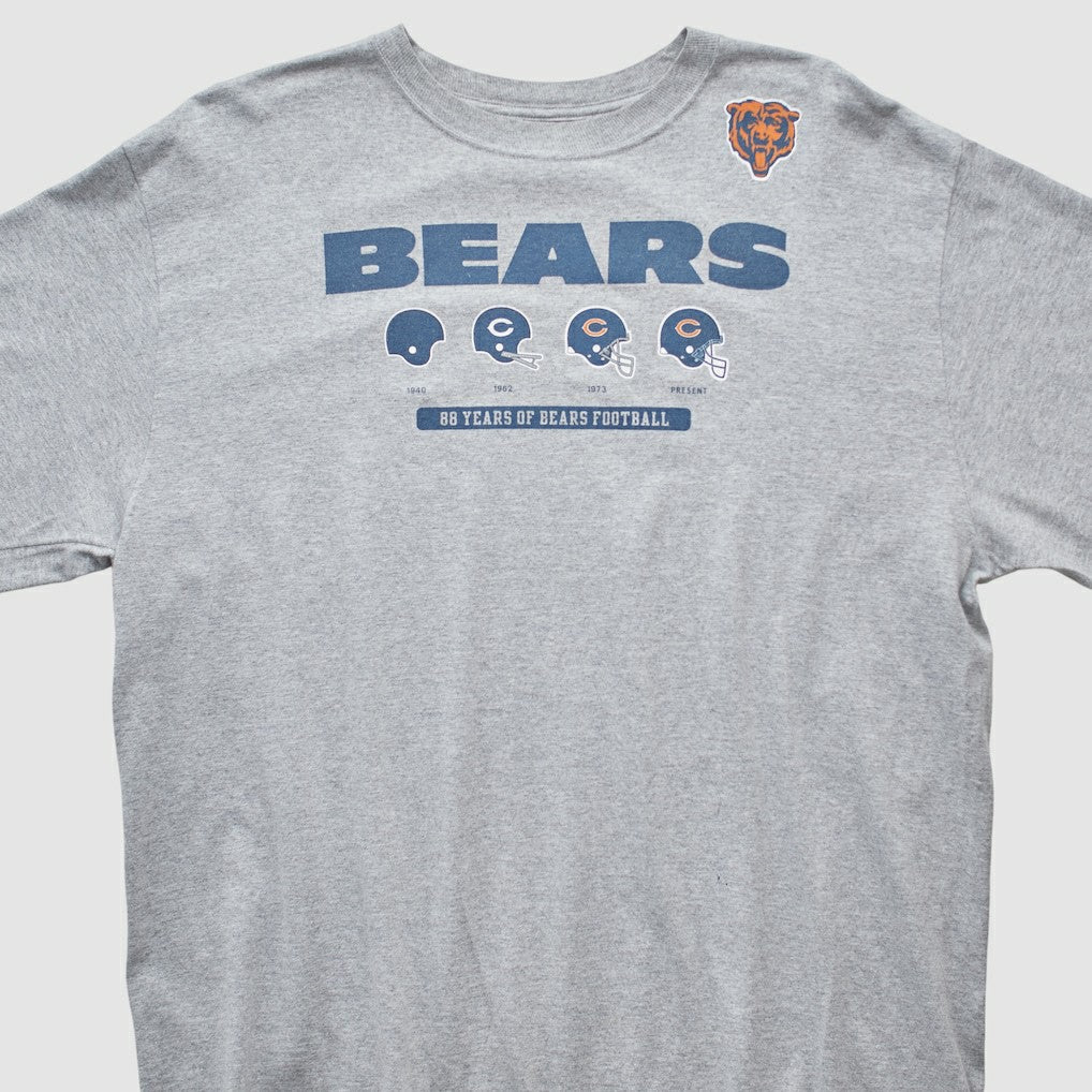 Chicago Bears Reebok 2000s Long Sleeve T-shirt - Heather Gray Vintage - Fanatics