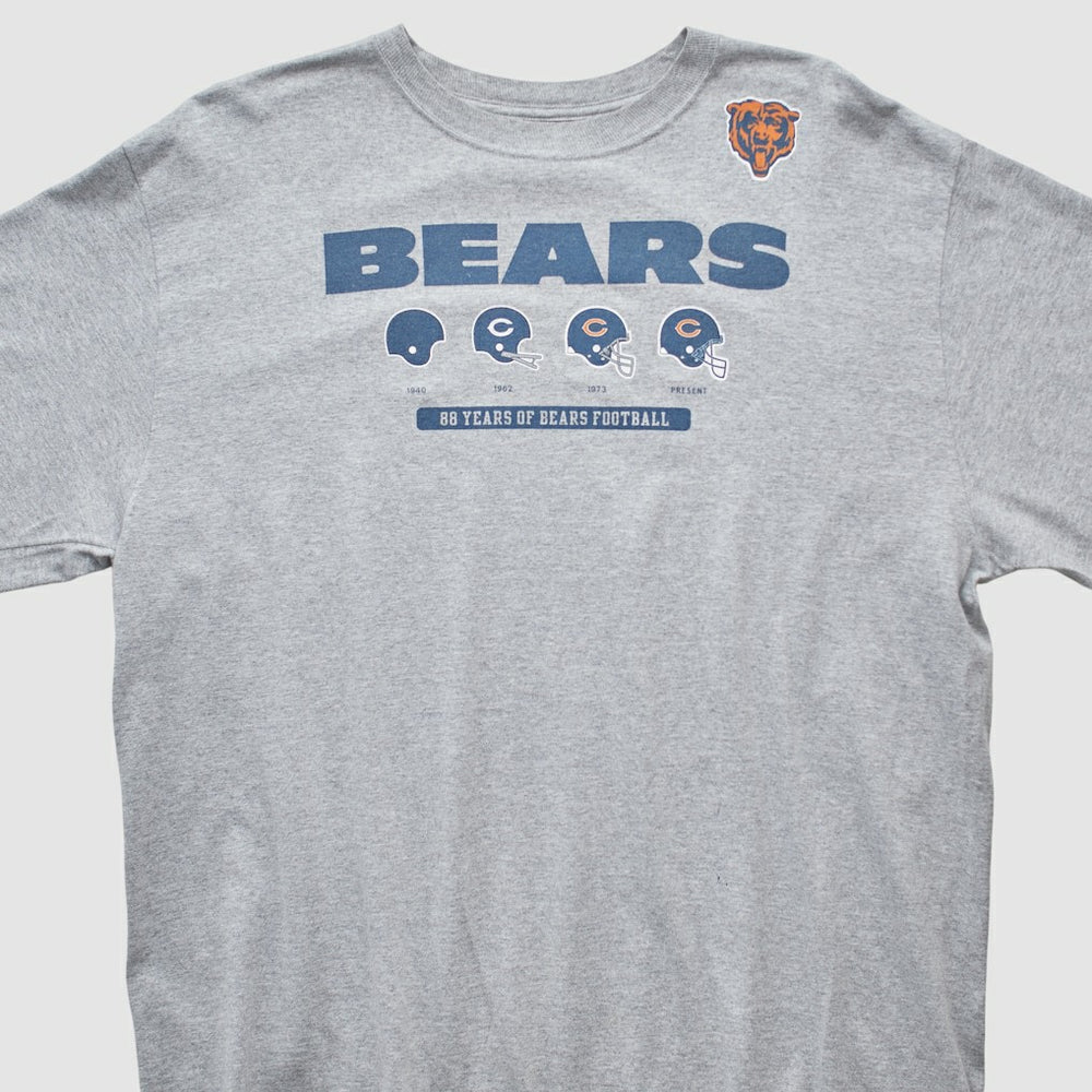 Chicago Bears Reebok 2000s Long Sleeve T-shirt - Heather Gray Vintage - Fanatics