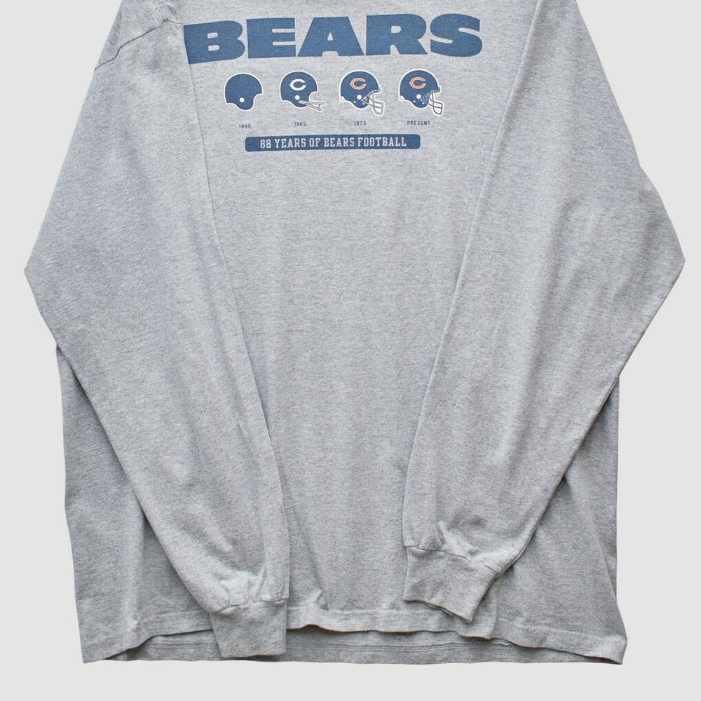 Chicago Bears Reebok 2000s Long Sleeve T-shirt - Heather Gray Vintage - Fanatics