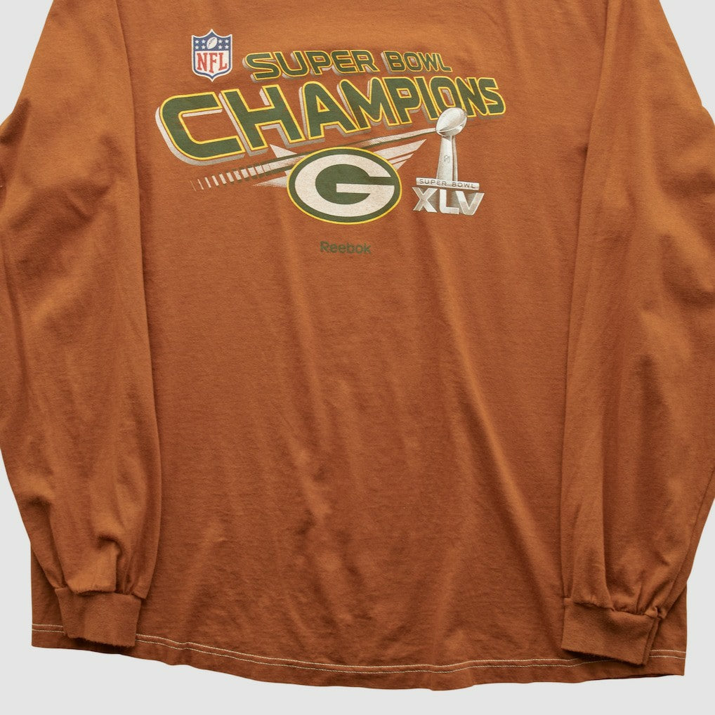 Super Bowl Champions XLV Reebok 2011 Long Sleeve T-shirt - Clay Vintage - Fanatics