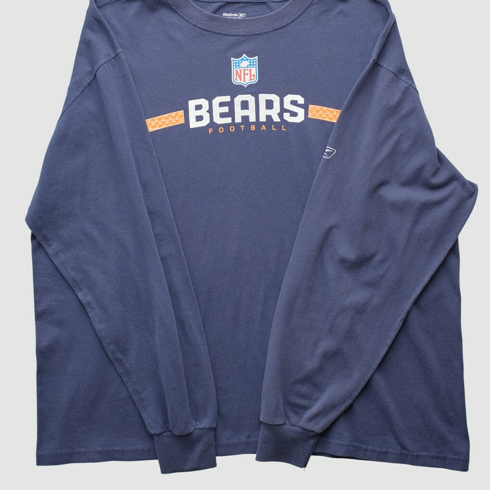Chicago Bears Reebok 2000s Long Sleeve T-shirt - Navy Vintage - Fanatics