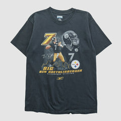 Ben Roethlisberger Reebok 2000s T-shirt - Black Vintage - Fanatics