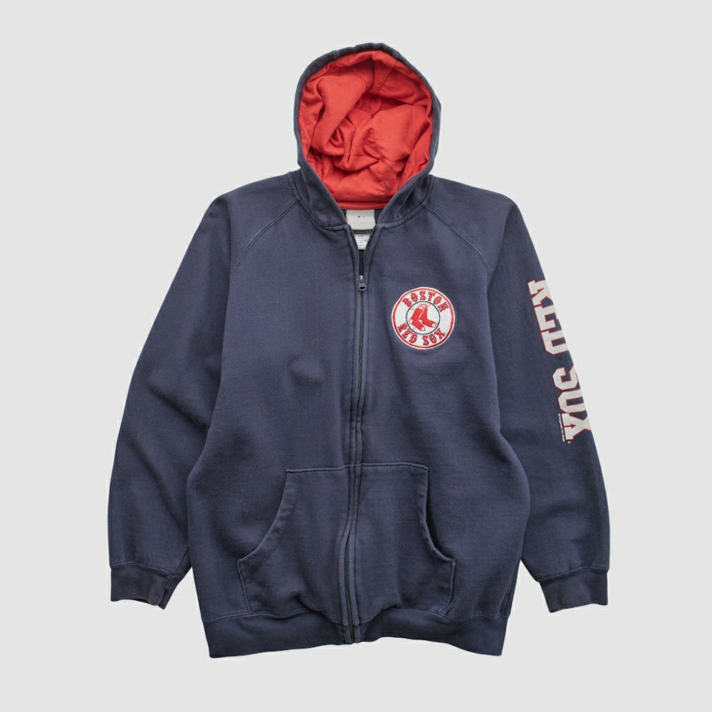 Boston Red Sox Genuine Merchandise 2000s Hooded Full Zip Sweatshirt Discount