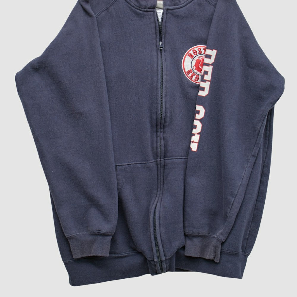 Boston Red Sox Genuine Merchandise 2000s Hooded Full Zip Sweatshirt Discount