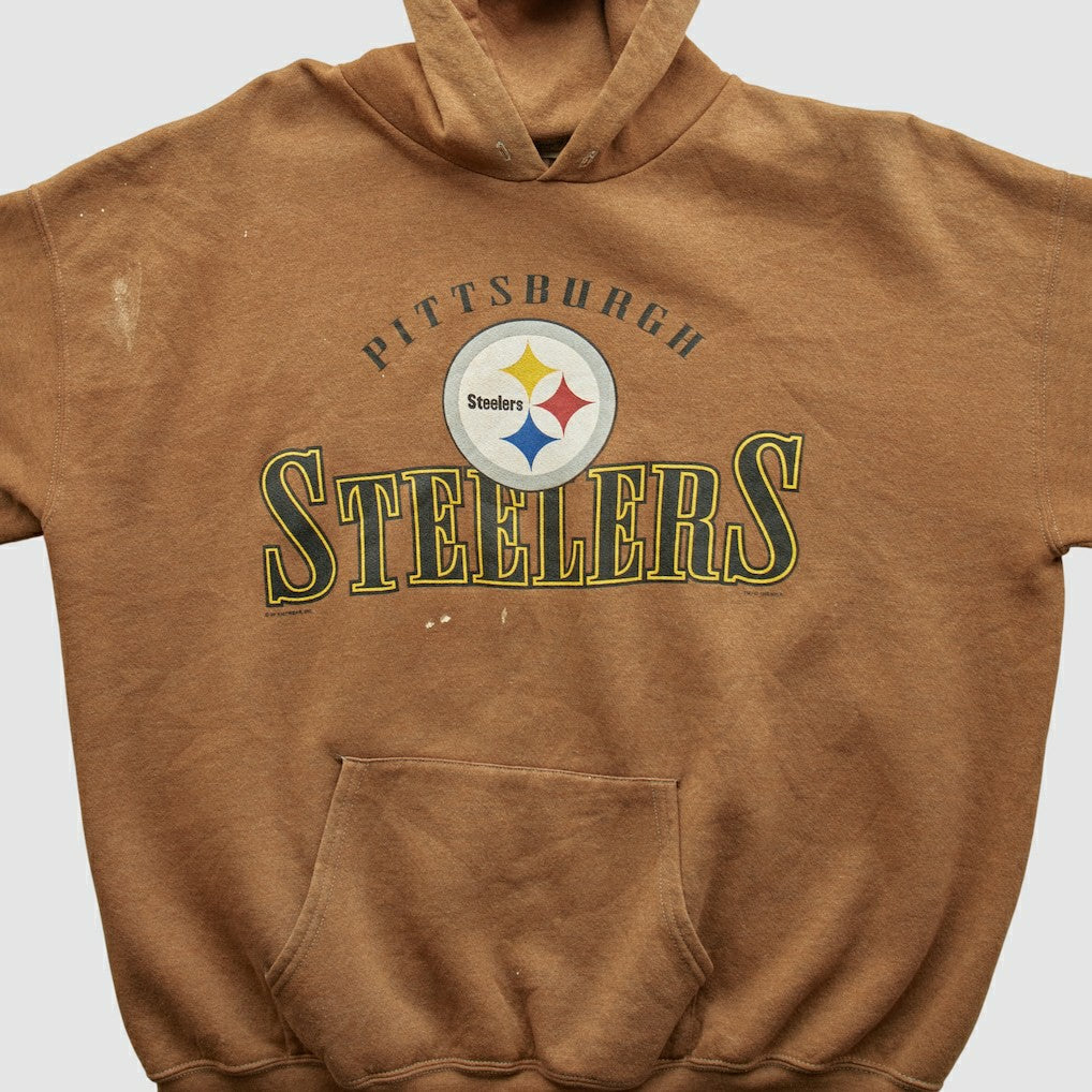 Pittsburgh Steelers Lee Sport 2000s Hooded Pullover Sweatshirt - Clay Vintage - Fanatics