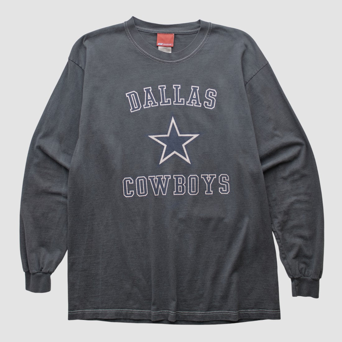Dallas Cowboys Reebok 2000s Long Sleeve T-shirt - Charcoal Vintage - Fanatics