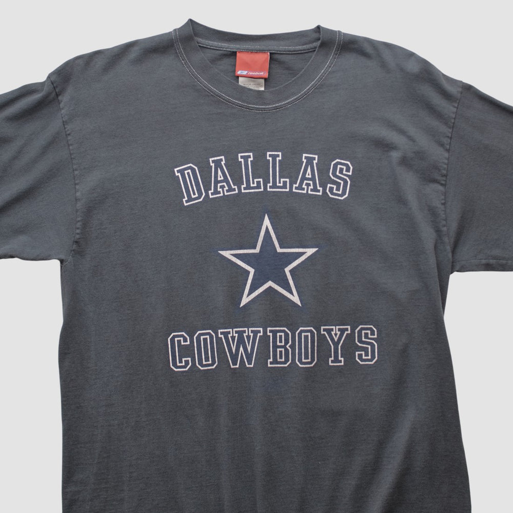Dallas Cowboys Reebok 2000s Long Sleeve T-shirt - Charcoal Vintage - Fanatics