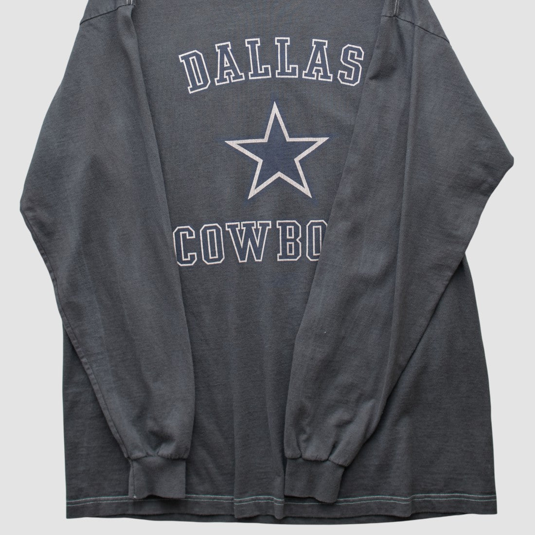 Dallas Cowboys Reebok 2000s Long Sleeve T-shirt - Charcoal Vintage - Fanatics