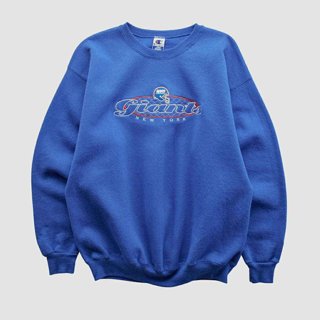 New York Giants Champion 90s Pullover Sweatshirt - Blue Vintage - Fanatics