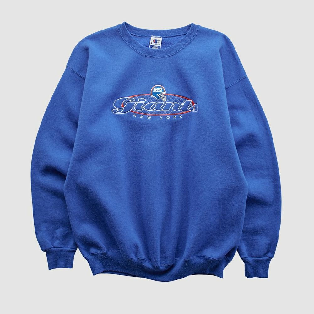 New York Giants Champion 90s Pullover Sweatshirt - Blue Vintage - Fanatics