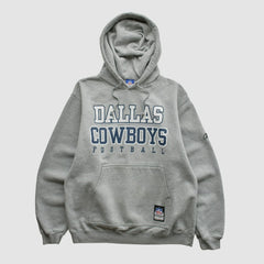 Dallas Cowboys Reebok 2000s Hooded Pullover Sweatshirt - Heather Gray Vintage - Fanatics