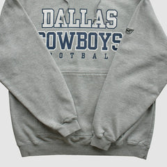 Dallas Cowboys Reebok 2000s Hooded Pullover Sweatshirt - Heather Gray Vintage - Fanatics