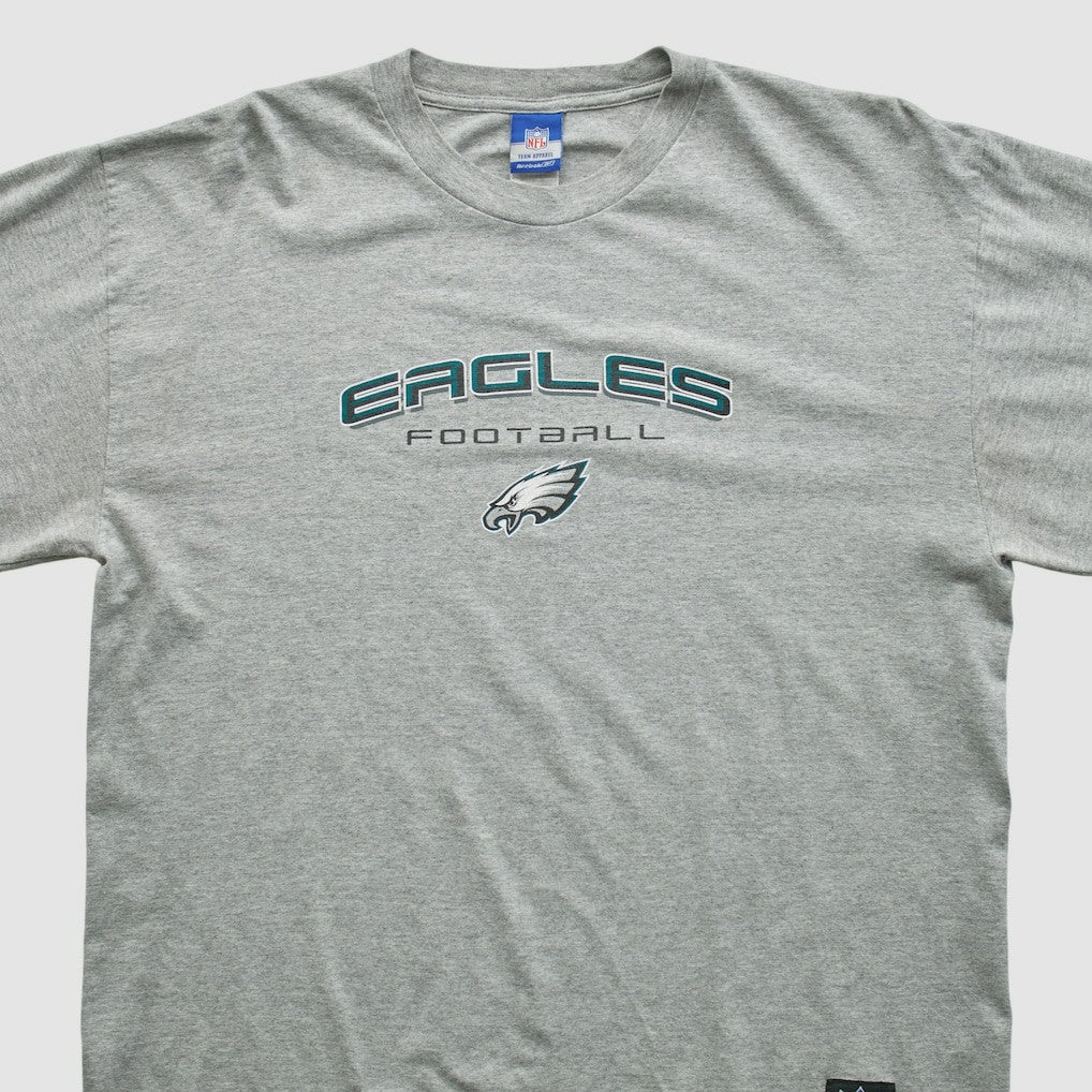 Philadelphia Eagles Reebok 2000s Long Sleeve T-shirt - Heather Gray Vintage - Fanatics