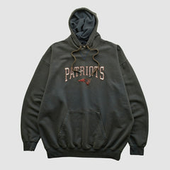 New England Patriots NFL 2000s Hooded Pullover Sweatshirt - Black Vintage - Fanatics