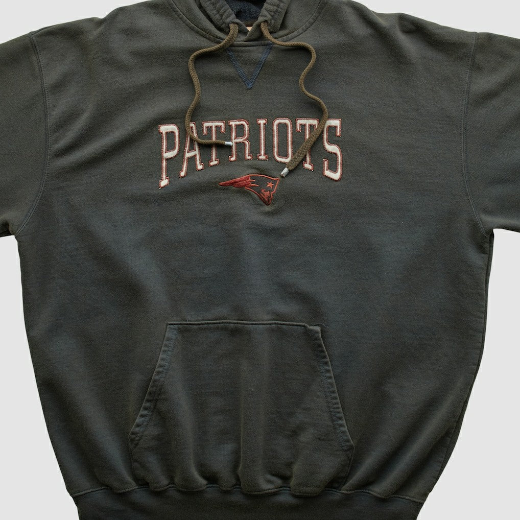 New England Patriots NFL 2000s Hooded Pullover Sweatshirt - Black Vintage - Fanatics