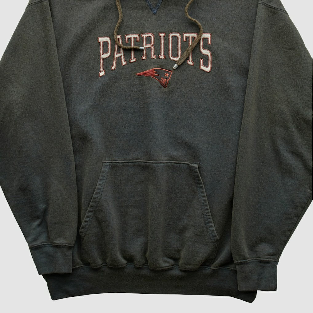 New England Patriots NFL 2000s Hooded Pullover Sweatshirt - Black Vintage - Fanatics